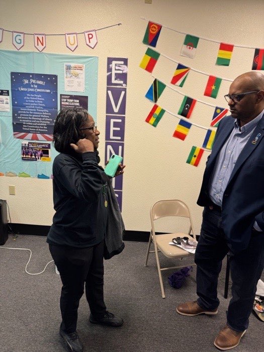 Cedric listening at union event