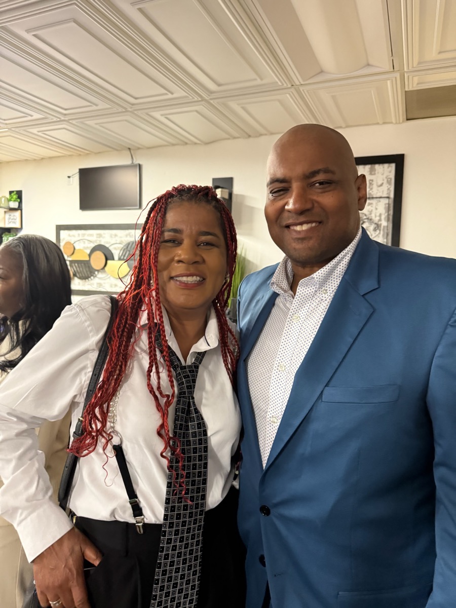 Cedric at community social gathering