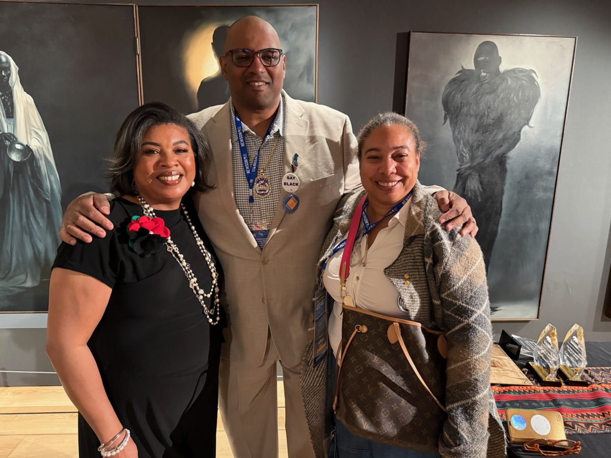 Cedric with colleagues downtown