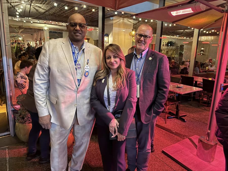 Cedric at evening networking reception with community leaders