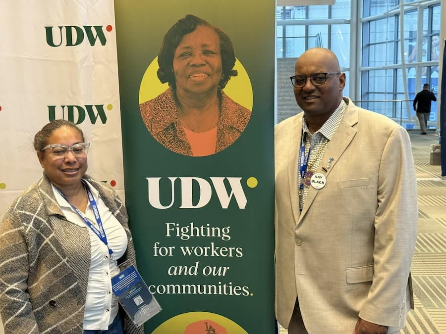 Cedric with United Domestic Workers at workers rights convention